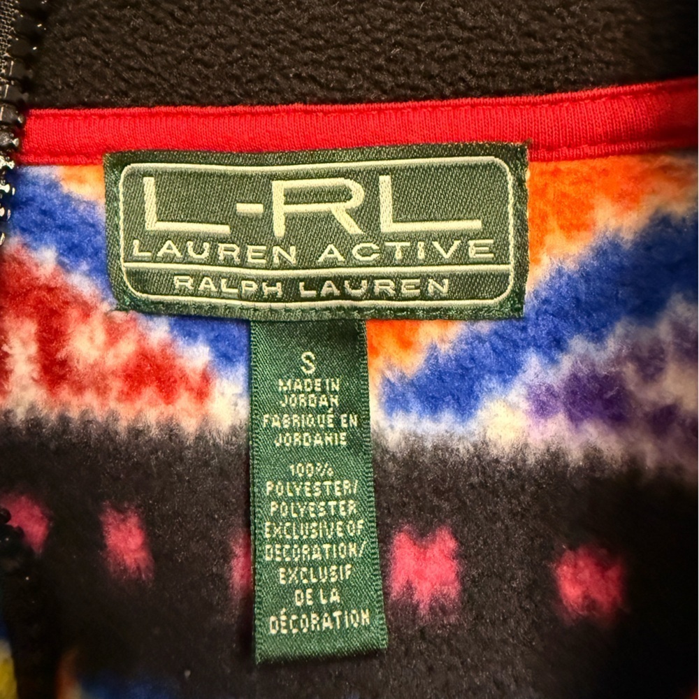 Lauren Ralph Lauren Fleece Southwestern Aztec Full Zip Coat Jacket Small - Picture 3 of 7